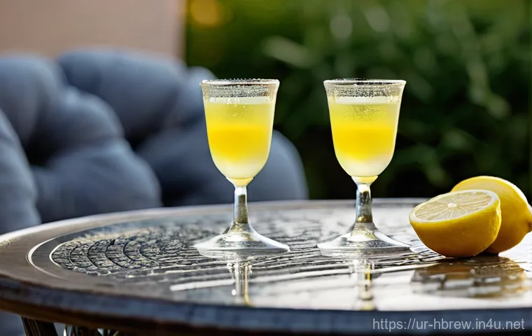 홈메이드 레몬첼로 제조법 - **Infusion in Progress:** A clear, elegant, airtight glass jar filled with bright yellow lemon zest ...