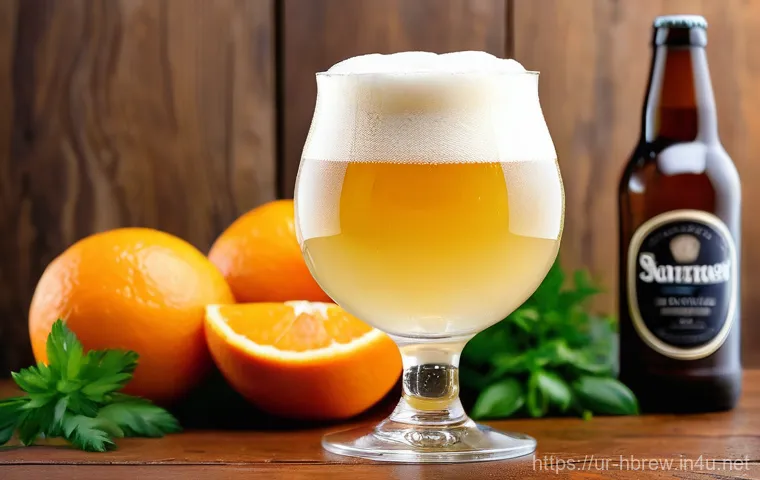 홈메이드 벨기에식 맥주 제조 - **Prompt 2: "The Magic of Fermentation - Belgian Ale in Progress"**
    "A close-up, dynamic shot of...